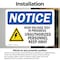Signmission High Voltage Test In Progress Sign, Vinyl Decal, 5in W x 3.5in L, 2PK OS-2PACK-NS-D-35-L-13510 - alternate 4